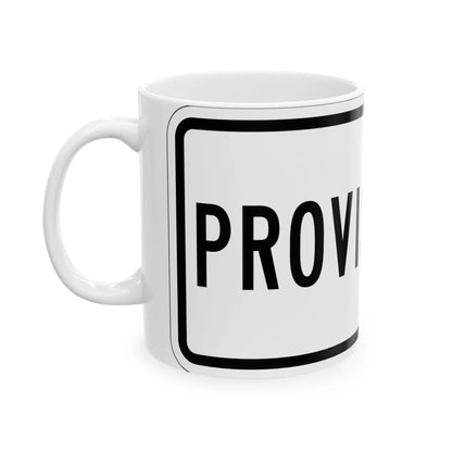 Temporary plate es (Puerto Rico) (Road Sign) White Coffee Mug - Go Mug Yourself