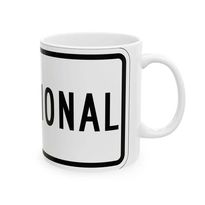 Temporary plate es (Puerto Rico) (Road Sign) White Coffee Mug - Go Mug Yourself