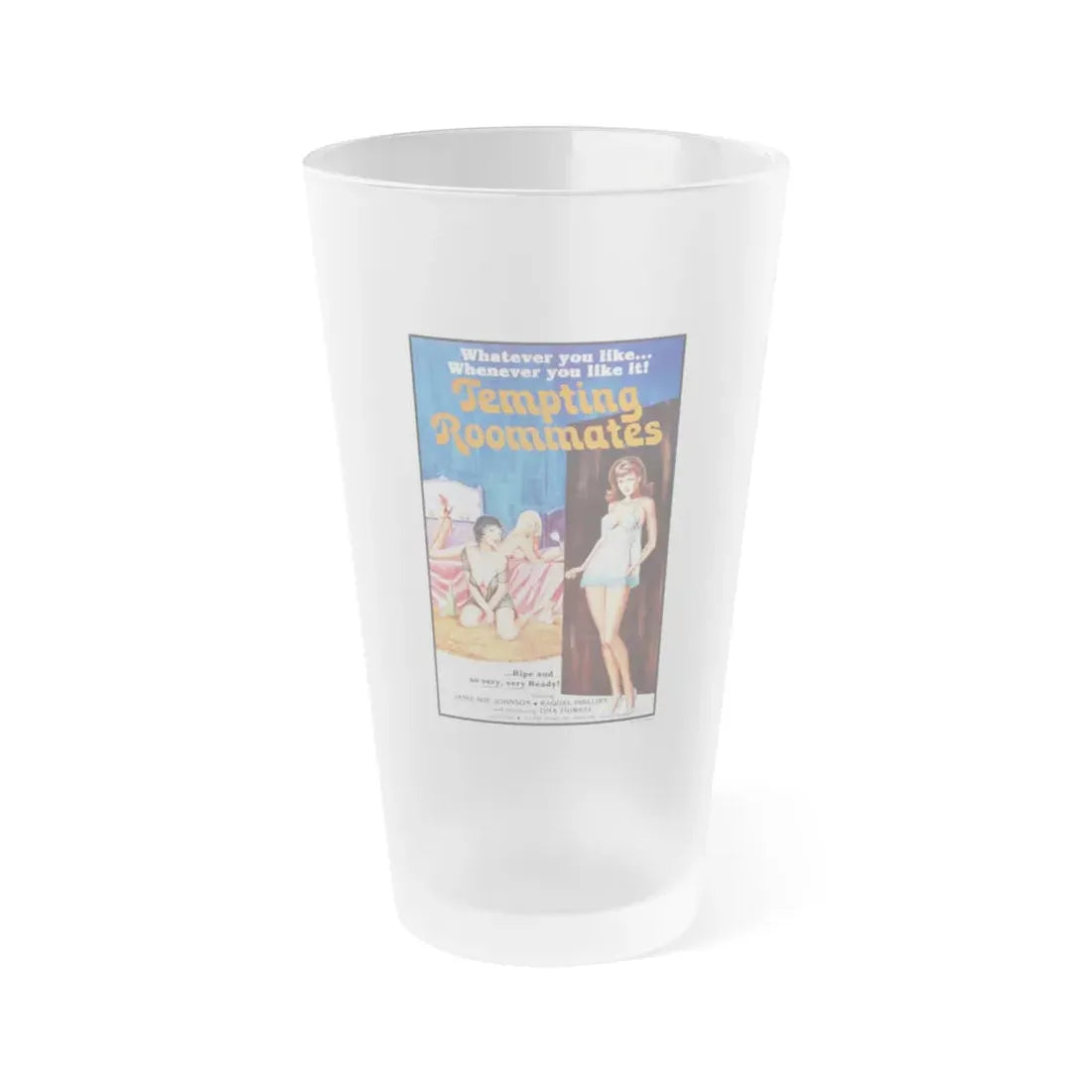 TEMPTING ROOMMATES 1974 Movie Poster - Frosted Pint Glass 16oz Default Title - Go Mug Yourself