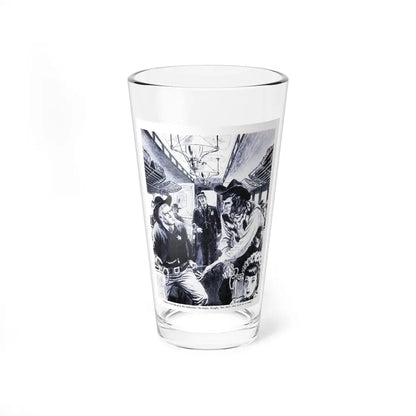 Ten Miles to Death, Bluebook Magazine, March 1956 (Magazine Illustration) Pint Glass 16oz 16oz - Go Mug Yourself