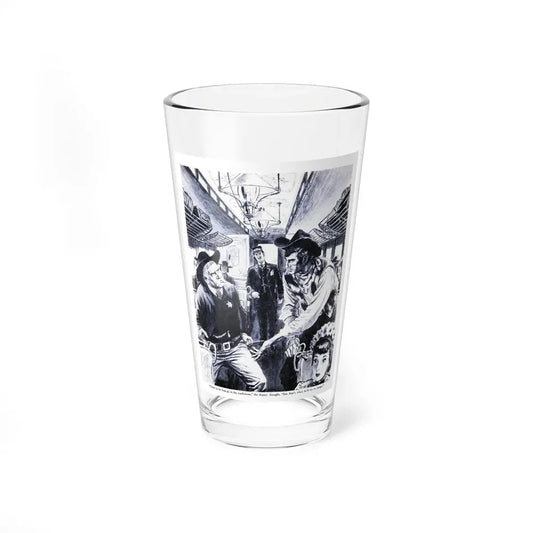 Ten Miles to Death, Bluebook Magazine, March 1956 (Magazine Illustration) Pint Glass 16oz 16oz - Go Mug Yourself