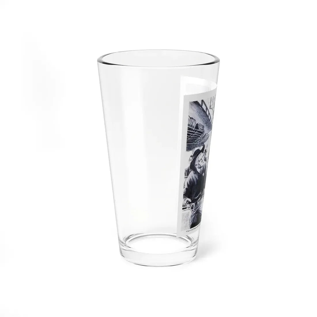 Ten Miles to Death, Bluebook Magazine, March 1956 (Magazine Illustration) Pint Glass 16oz - Go Mug Yourself