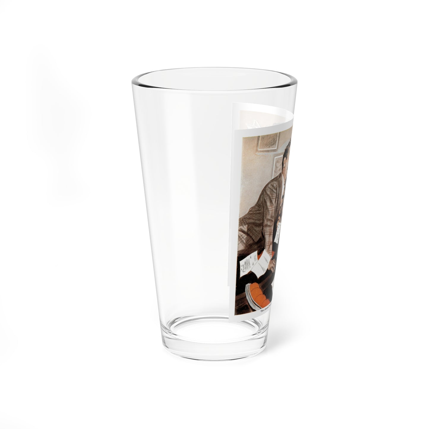 Ten Per Cent of Something, Liberty, September 18, 1943 (Magazine Illustration) Pint Glass 16oz-Go Mug Yourself