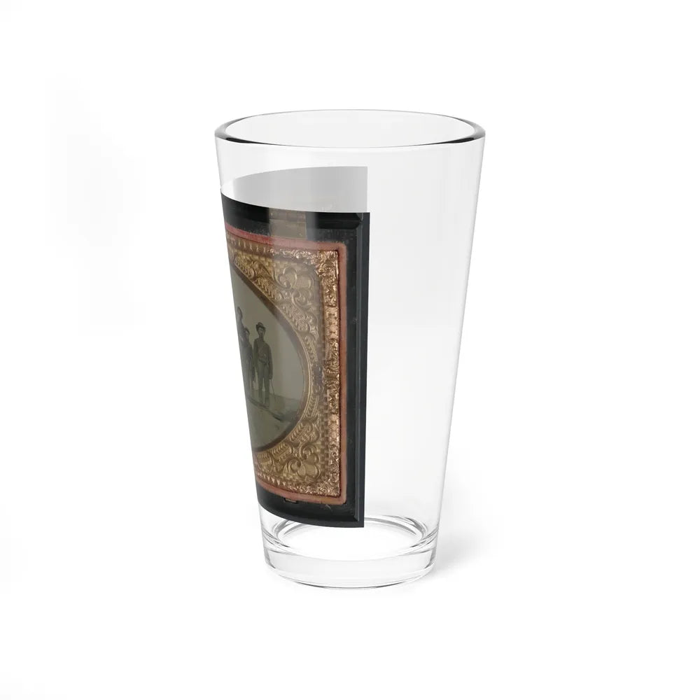 Ten Unidentified Artillery Soldiers In Union Uniforms With Cannon (U.S. Civil War) Pint Glass 16oz-Go Mug Yourself