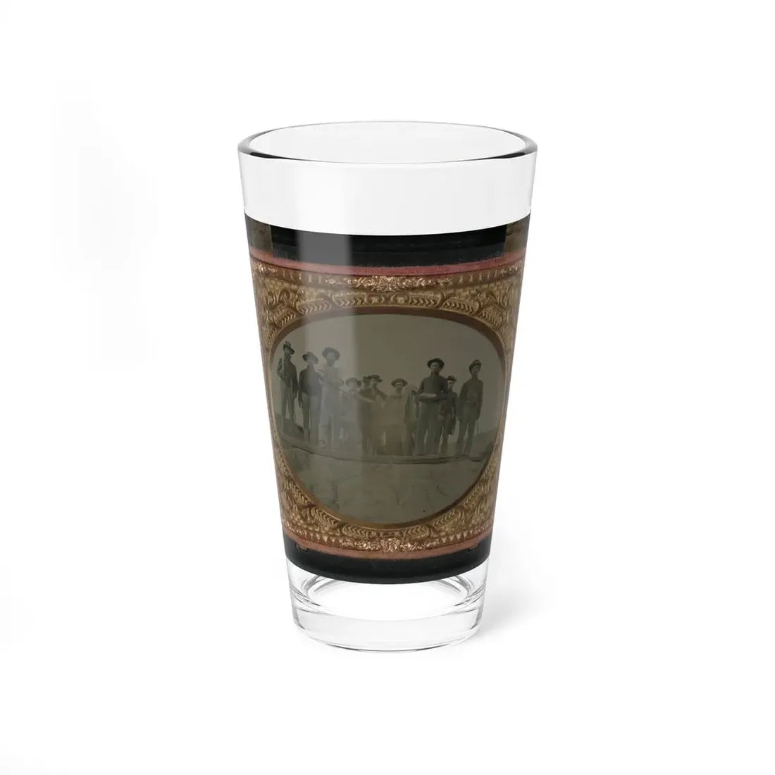 Ten Unidentified Artillery Soldiers In Union Uniforms With Cannon (U.S. Civil War) Pint Glass 16oz 16oz - Go Mug Yourself