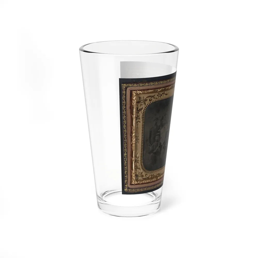 Ten Unidentified Soldiers That Form A Union Regimental Band With Saxhorns And Drums (U.S. Civil War) Pint Glass 16oz-Go Mug Yourself