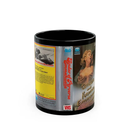 TENDER AND PERVERSE EMMANUELLE (VHS COVER) - Black Coffee Mug 11oz - Go Mug Yourself