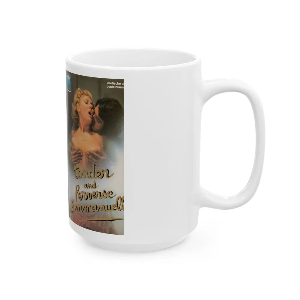 TENDER AND PERVERSE EMMANUELLE (VHS COVER) - White Coffee Mug-Go Mug Yourself