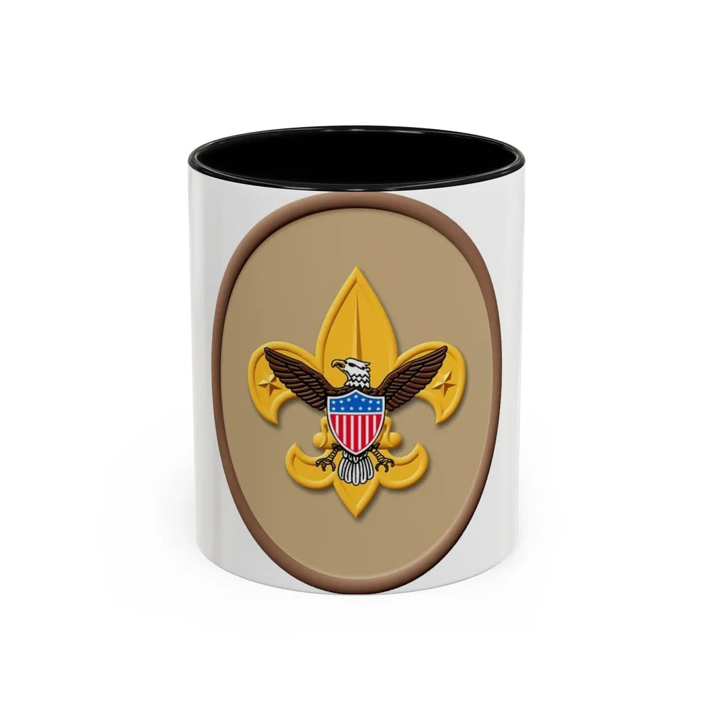 Tenderfoot (Boy Scout Merit Badge) Accent Coffee Mug-11oz-Black-Go Mug Yourself