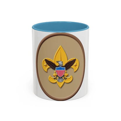 Tenderfoot (Boy Scout Merit Badge) Accent Coffee Mug-11oz-Light Blue-Go Mug Yourself