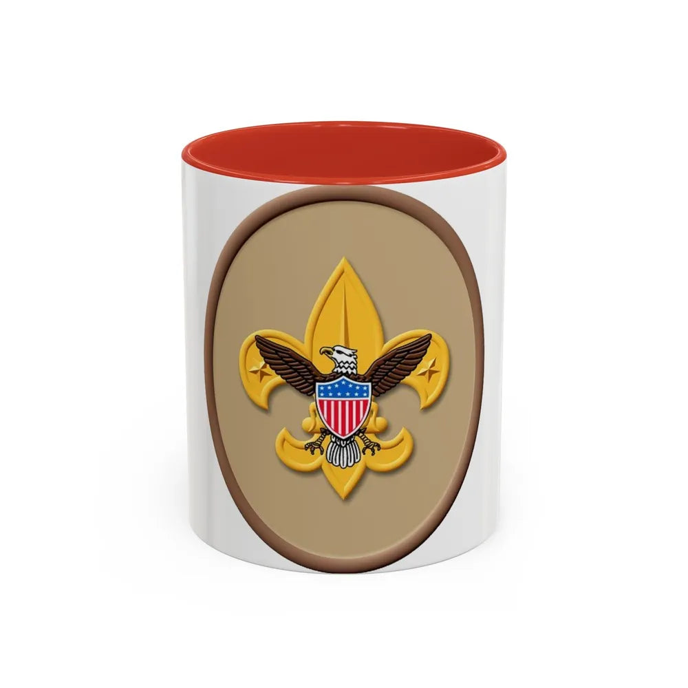 Tenderfoot (Boy Scout Merit Badge) Accent Coffee Mug-11oz-Red-Go Mug Yourself