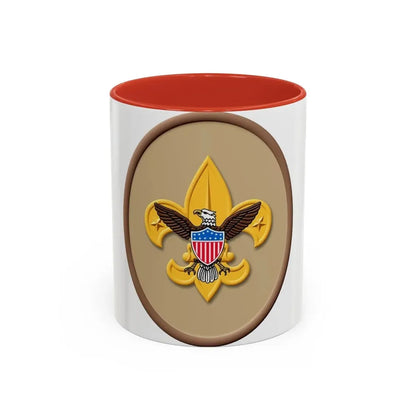 Tenderfoot (Boy Scout Merit Badge) Accent Coffee Mug 11oz Red - Go Mug Yourself