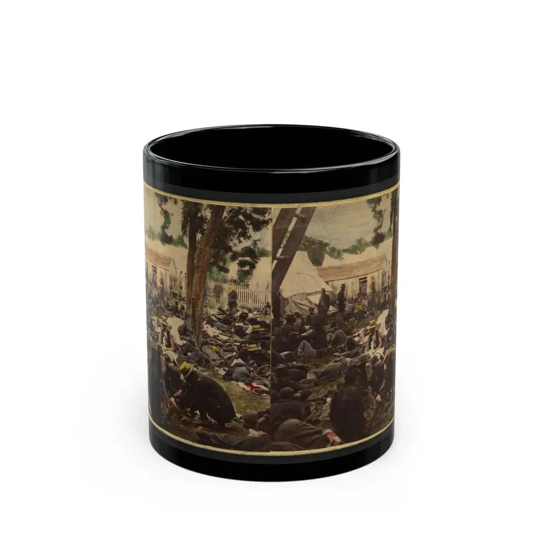 Tending Wounded Union Soldiers At Savage's Station, Virginia, During The Peninsular Campaign (U.S. Civil War) Black Coffee Mug 11oz - Go Mug Yourself