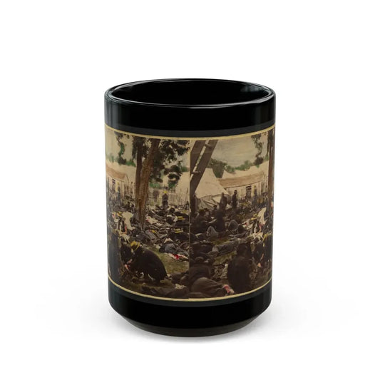 Tending Wounded Union Soldiers At Savage's Station, Virginia, During The Peninsular Campaign (U.S. Civil War) Black Coffee Mug 15oz - Go Mug Yourself