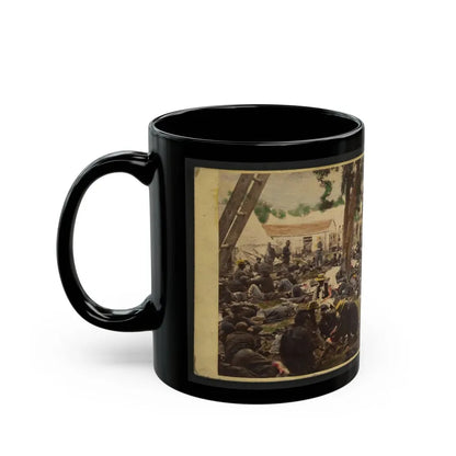 Tending Wounded Union Soldiers At Savage's Station, Virginia, During The Peninsular Campaign (U.S. Civil War) Black Coffee Mug - Go Mug Yourself