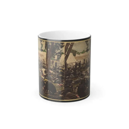 Tending Wounded Union Soldiers at Savage's Station, Virginia, During the Peninsular Campaign (U.S. Civil War) Color Changing Coffee Mug 11oz Default Title 11oz - Go Mug Yourself