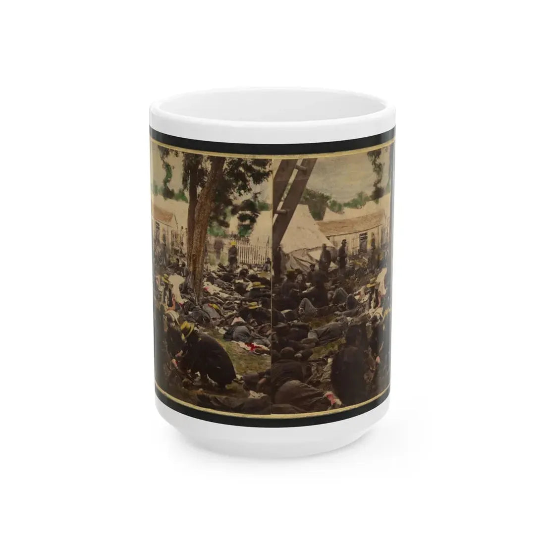 Tending Wounded Union Soldiers At Savage's Station, Virginia, During The Peninsular Campaign (U.S. Civil War) White Coffee Mug 15oz - Go Mug Yourself