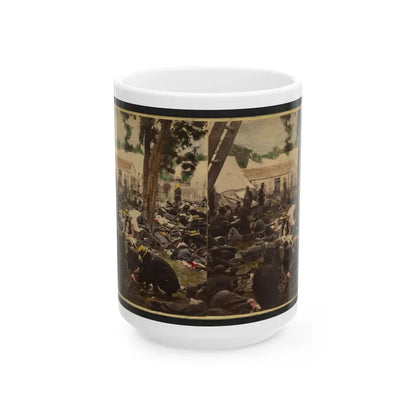Tending Wounded Union Soldiers At Savage's Station, Virginia, During The Peninsular Campaign (U.S. Civil War) White Coffee Mug 15oz - Go Mug Yourself