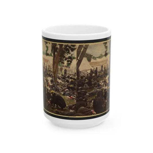 Tending Wounded Union Soldiers At Savage's Station, Virginia, During The Peninsular Campaign (U.S. Civil War) White Coffee Mug 15oz - Go Mug Yourself