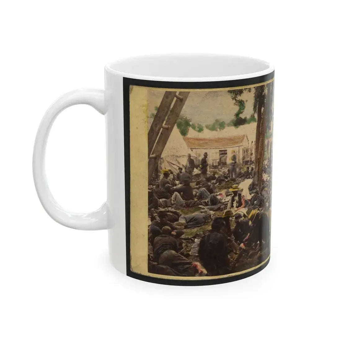 Tending Wounded Union Soldiers At Savage's Station, Virginia, During The Peninsular Campaign (U.S. Civil War) White Coffee Mug - Go Mug Yourself