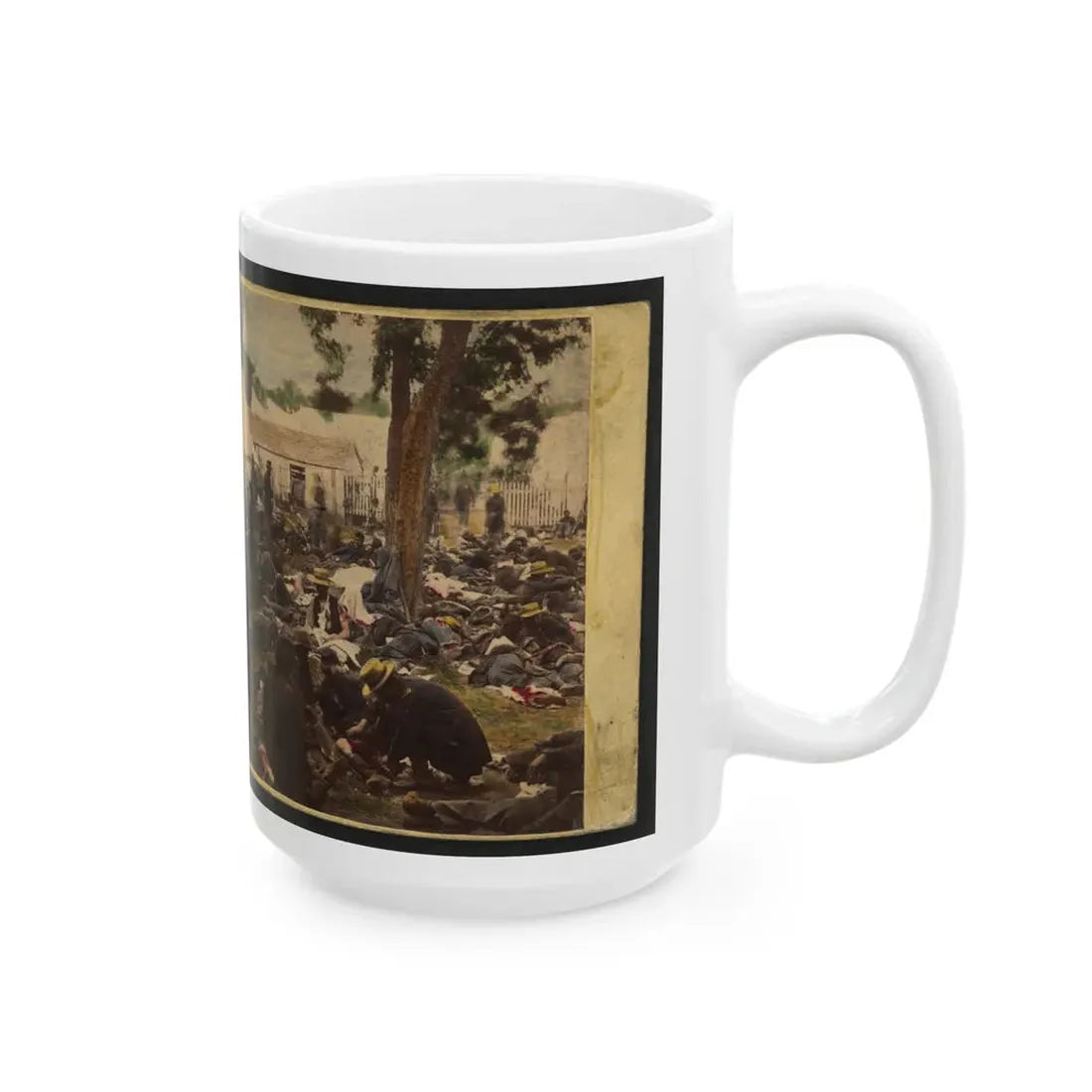 Tending Wounded Union Soldiers At Savage's Station, Virginia, During The Peninsular Campaign (U.S. Civil War) White Coffee Mug - Go Mug Yourself
