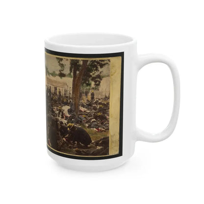 Tending Wounded Union Soldiers At Savage's Station, Virginia, During The Peninsular Campaign (U.S. Civil War) White Coffee Mug - Go Mug Yourself