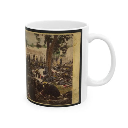 Tending Wounded Union Soldiers At Savage's Station, Virginia, During The Peninsular Campaign (U.S. Civil War) White Coffee Mug - Go Mug Yourself