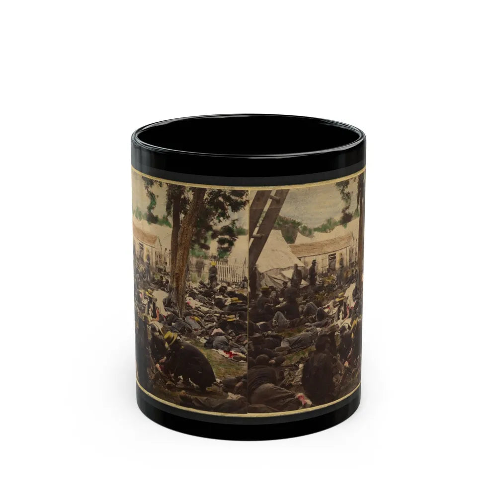 Tending Wounded Union Soldiers At Savage's Station, Virginia, During The Peninsular Campaign (U.S. Civil War) Black Coffee Mug-11oz-Go Mug Yourself