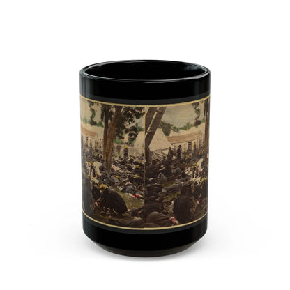 Tending Wounded Union Soldiers At Savage's Station, Virginia, During The Peninsular Campaign (U.S. Civil War) Black Coffee Mug-15oz-Go Mug Yourself