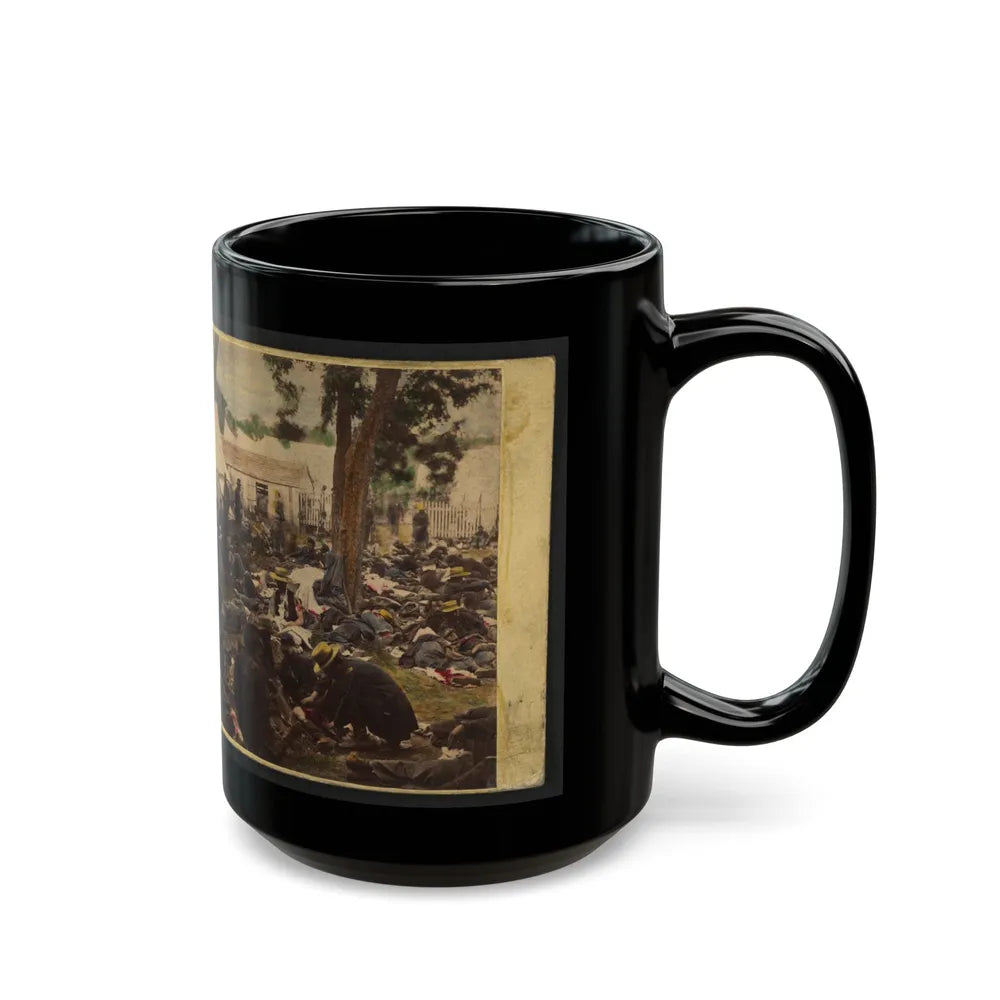 Tending Wounded Union Soldiers At Savage's Station, Virginia, During The Peninsular Campaign (U.S. Civil War) Black Coffee Mug-Go Mug Yourself