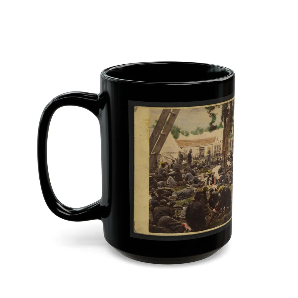 Tending Wounded Union Soldiers At Savage's Station, Virginia, During The Peninsular Campaign (U.S. Civil War) Black Coffee Mug-Go Mug Yourself