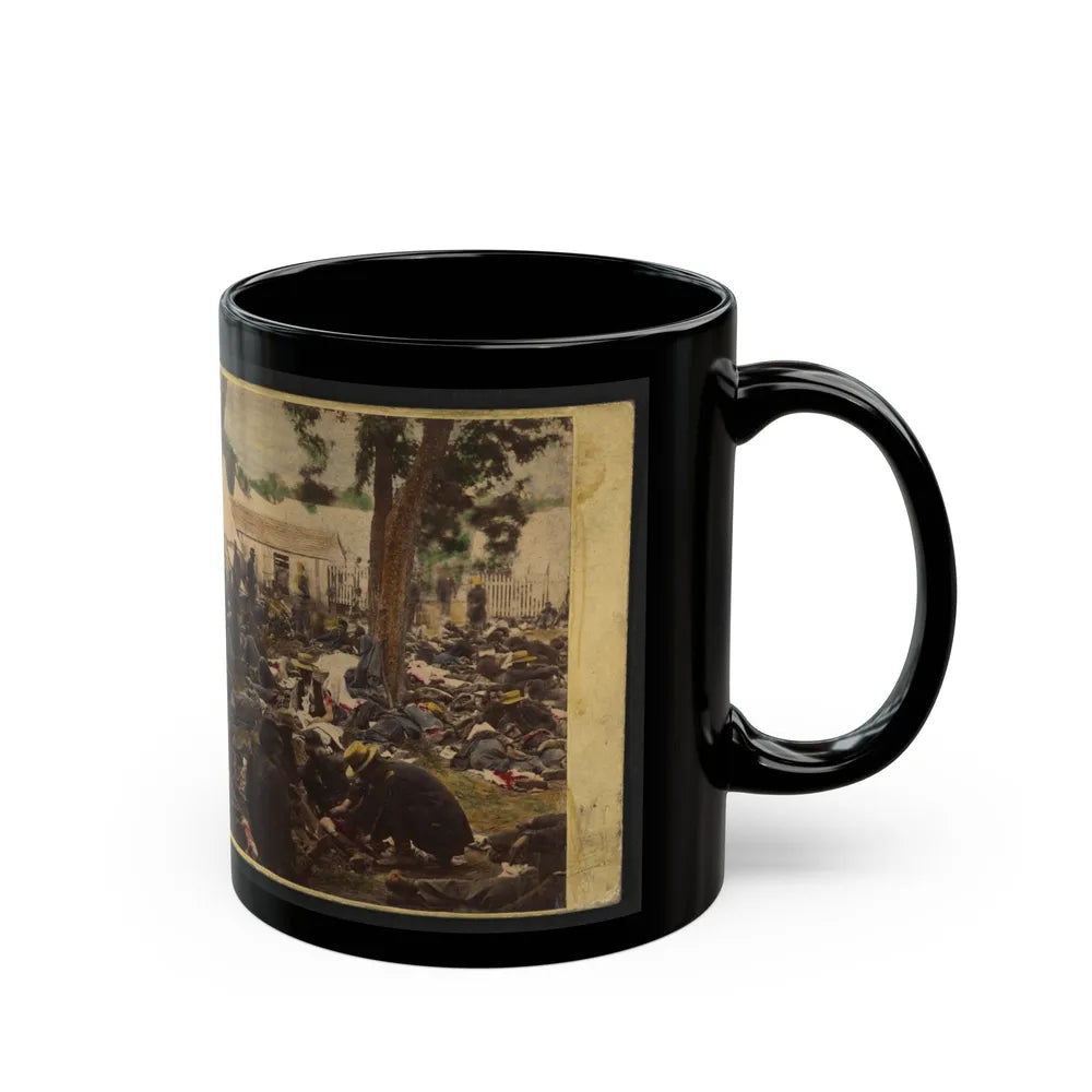 Tending Wounded Union Soldiers At Savage's Station, Virginia, During The Peninsular Campaign (U.S. Civil War) Black Coffee Mug-Go Mug Yourself