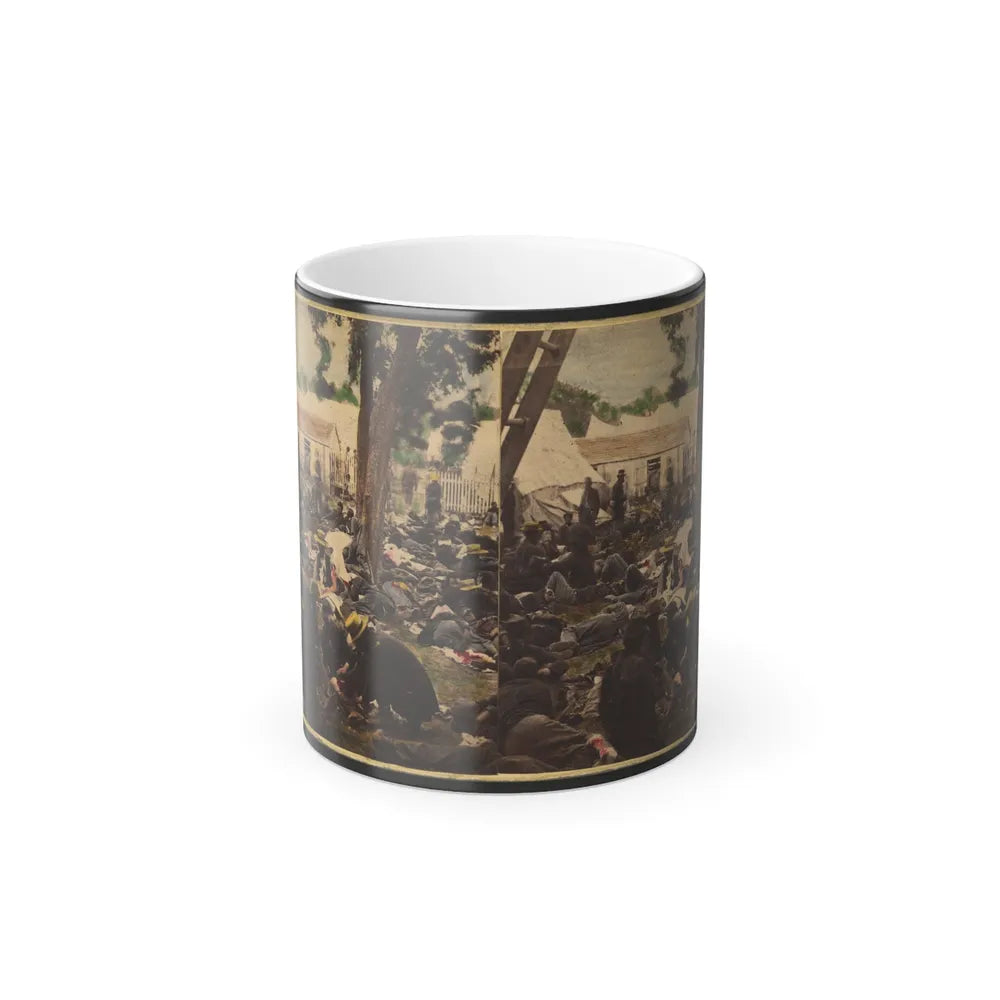 Tending Wounded Union Soldiers at Savage's Station, Virginia, During the Peninsular Campaign (U.S. Civil War) Color Changing Coffee Mug 11oz-11oz-Go Mug Yourself