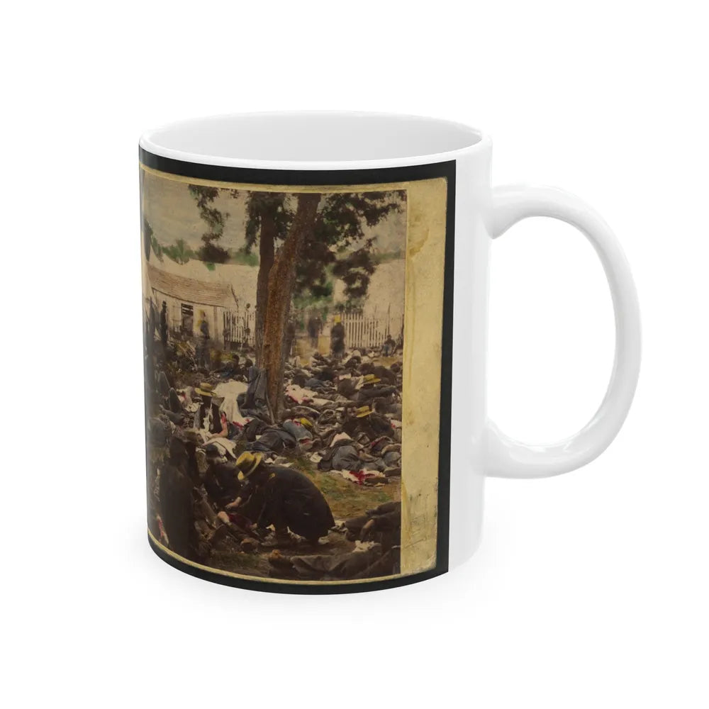 Tending Wounded Union Soldiers At Savage's Station, Virginia, During The Peninsular Campaign (U.S. Civil War) White Coffee Mug-Go Mug Yourself