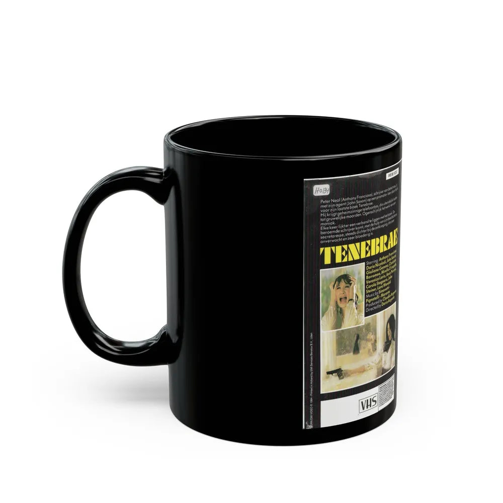 TENEBRAE DARIO ARGENTO (VHS COVER) - Black Coffee Mug-Go Mug Yourself