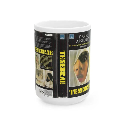 TENEBRAE DARIO ARGENTO (VHS COVER) - White Coffee Mug 15oz - Go Mug Yourself