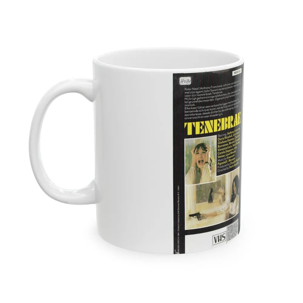 TENEBRAE DARIO ARGENTO (VHS COVER) - White Coffee Mug-Go Mug Yourself