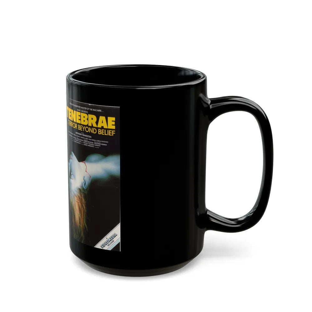 TENEBRAE TERROR BEYOND BELIEF (VHS COVER) - Black Coffee Mug-Go Mug Yourself