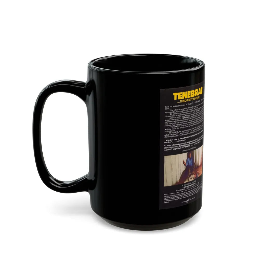 TENEBRAE TERROR BEYOND BELIEF (VHS COVER) - Black Coffee Mug-Go Mug Yourself