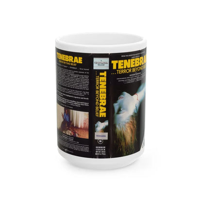 TENEBRAE TERROR BEYOND BELIEF (VHS COVER) - White Coffee Mug-15oz-Go Mug Yourself