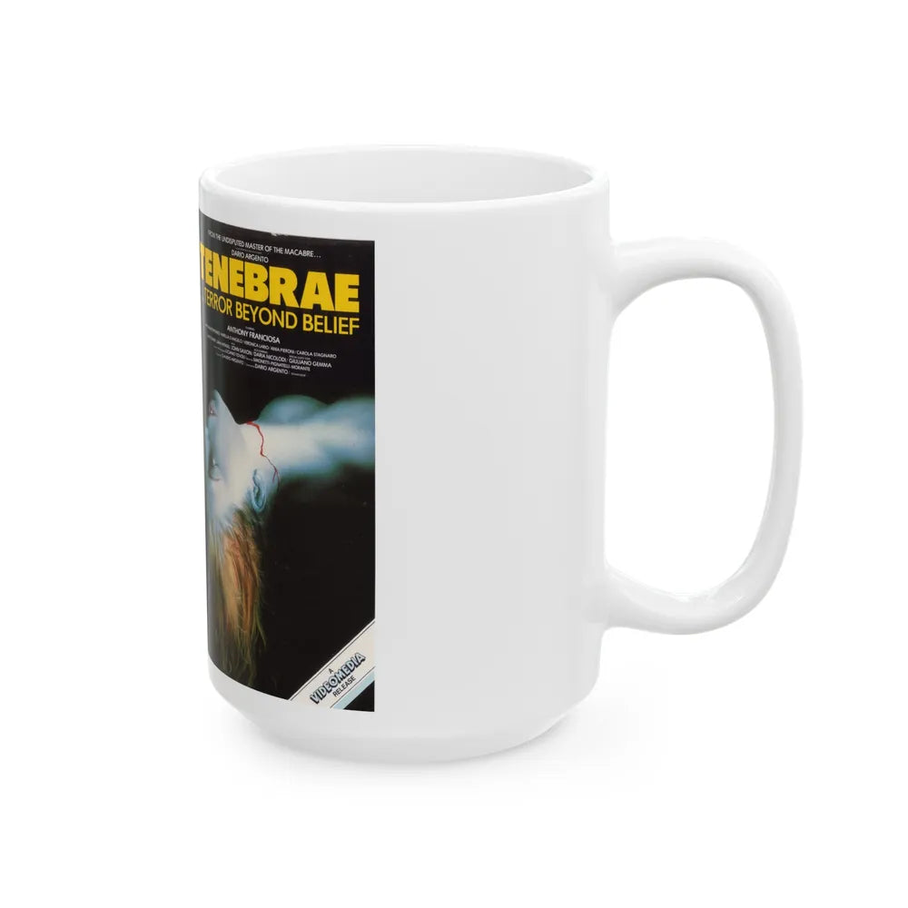 TENEBRAE TERROR BEYOND BELIEF (VHS COVER) - White Coffee Mug-Go Mug Yourself