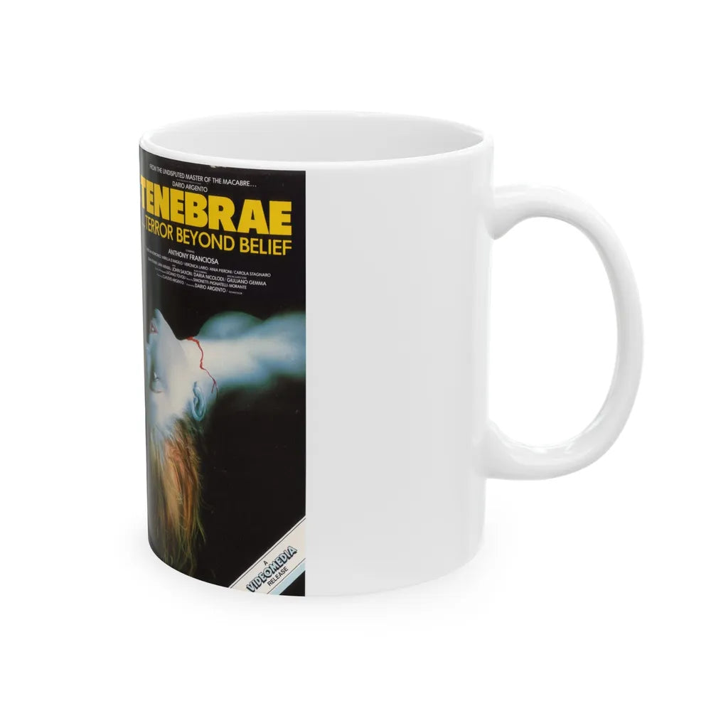 TENEBRAE TERROR BEYOND BELIEF (VHS COVER) - White Coffee Mug-Go Mug Yourself