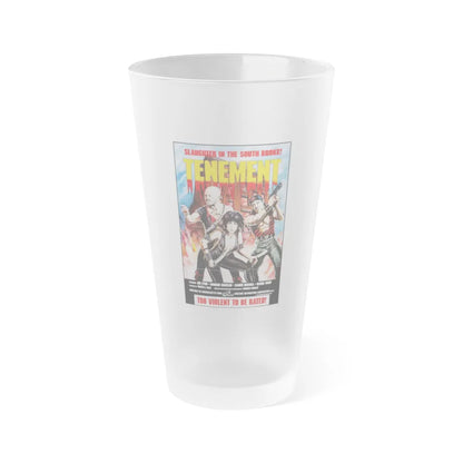 TENEMENT (GAME OF SURVIVAL) 1985 Movie Poster - Frosted Pint Glass 16oz-16oz-Frosted-Go Mug Yourself