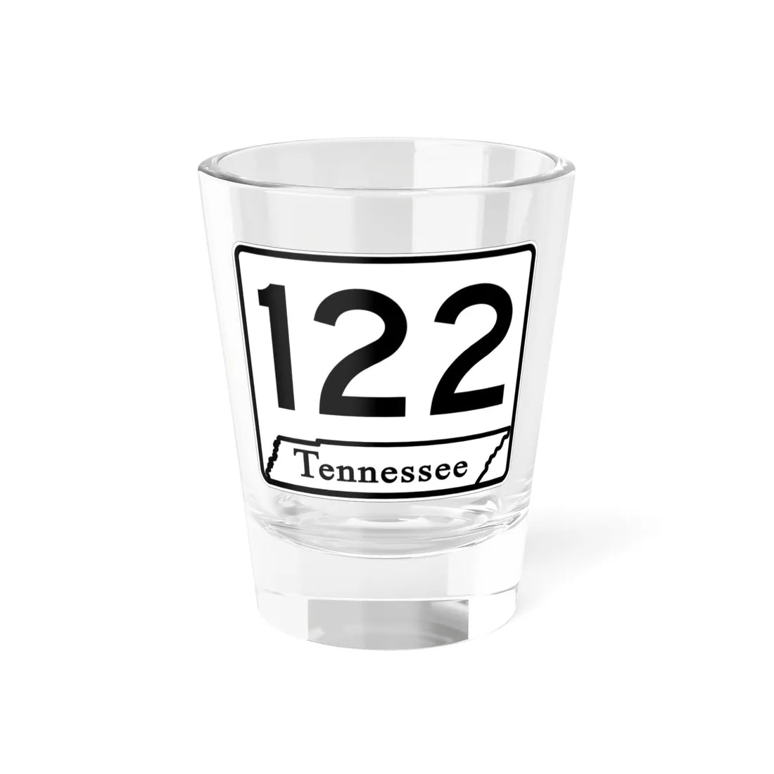 Tennessee 122 (Tennessee) (Road Sign) Shot Glass 1.5oz 1.5oz - Go Mug Yourself