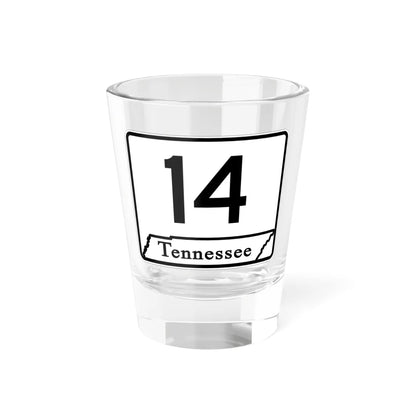 Tennessee 14 (Tennessee) (Road Sign) Shot Glass 1.5oz 1.5oz - Go Mug Yourself