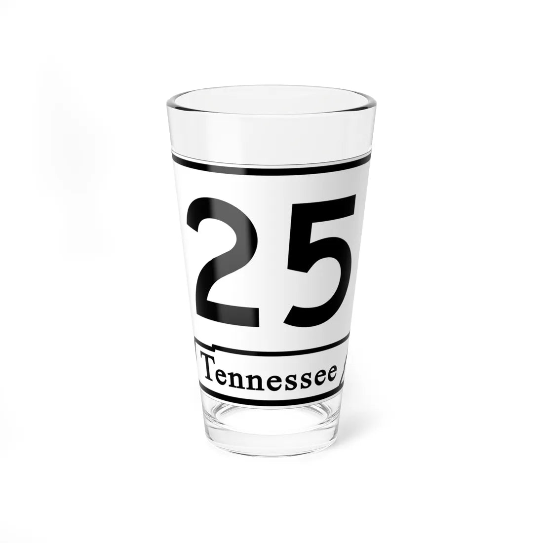 Tennessee 25 (Tennessee) (Road Sign) Pint Glass 16oz 16oz - Go Mug Yourself