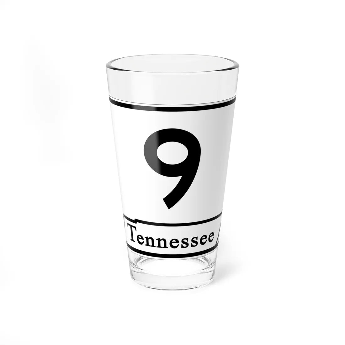Tennessee 9 (Tennessee) (Road Sign) Pint Glass 16oz 16oz - Go Mug Yourself