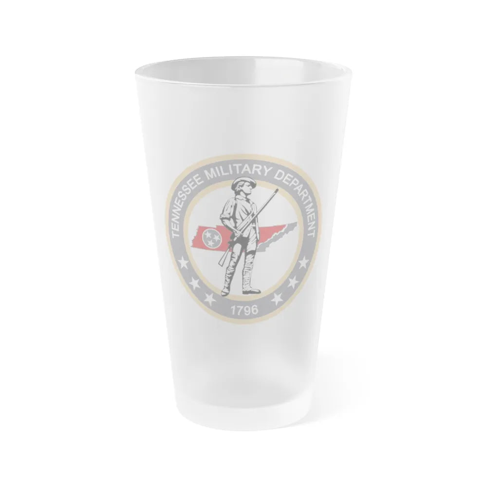 Tennessee Military Department Seal - Frosted Pint Glass 16oz-16oz-Frosted-Go Mug Yourself