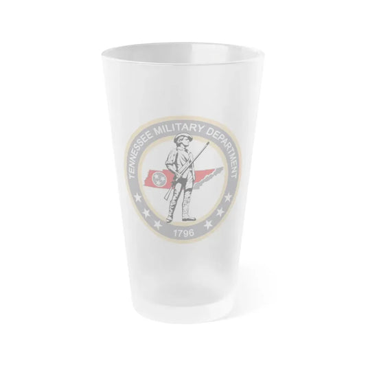 Tennessee Military Department Seal - Frosted Pint Glass 16oz 16oz Frosted - Go Mug Yourself