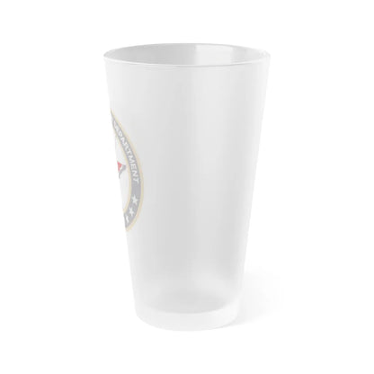 Tennessee Military Department Seal - Frosted Pint Glass 16oz-Go Mug Yourself